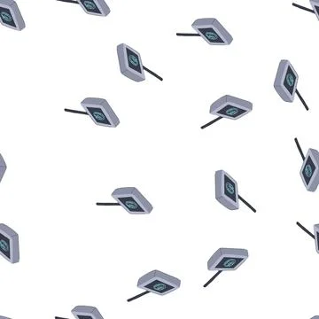 Pattern sensor fingerprint scanner cartoon vector Stock Illustration