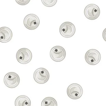 Pattern sensor smoke detector cartoon vector Stock Illustration