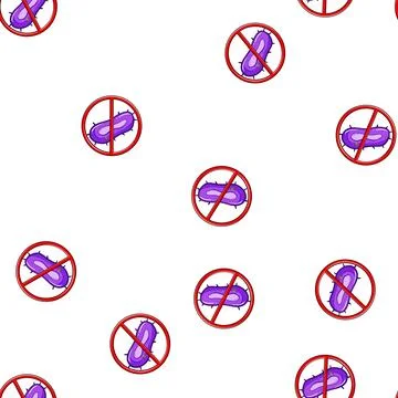 Pattern septic anti bacteria cartoon vector 库存插图