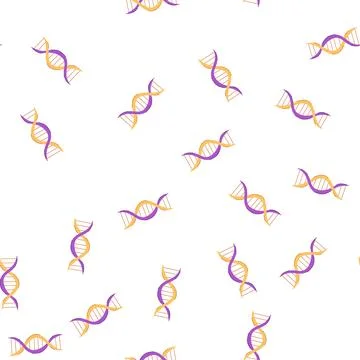 Pattern sequence dna spiral cartoon vector Stock Illustration