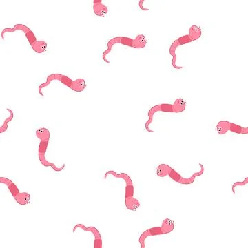 Pattern series worm cartoon cartoon vector Stock Illustration