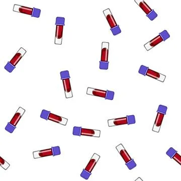 Pattern serum blood test vial cartoon vector イラスト素材