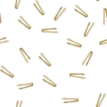 Pattern serve sugar cube tongs cartoon vector 库存插图