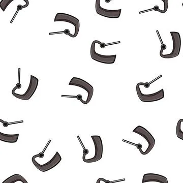 Pattern service headset audio cartoon vector 库存插图