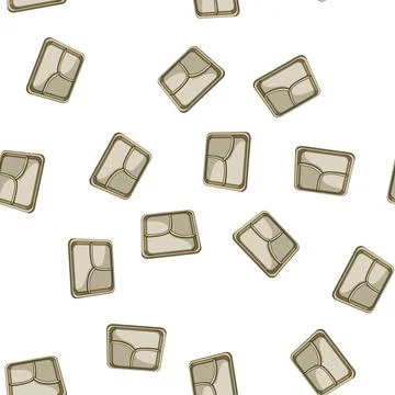 Pattern serving multi section meal tray cartoon vector Stockillustratie