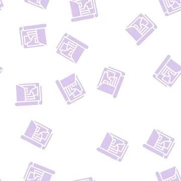 Pattern set folder glyph vector seamless pattern Stock Illustration