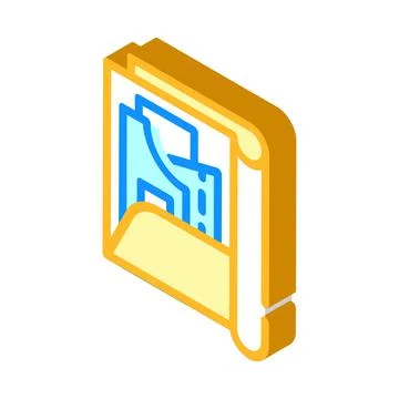Pattern set folder isometric icon vector illustration Stock Illustration