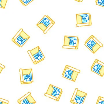 Pattern set folder vector seamless pattern Stock Illustration