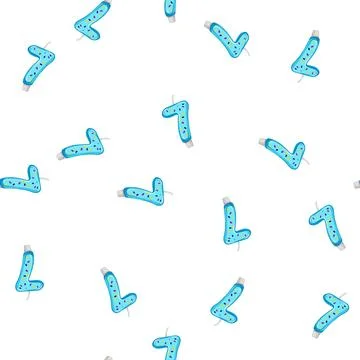 Pattern seven anniversary birthday number candle cartoon vector Stock Illustration