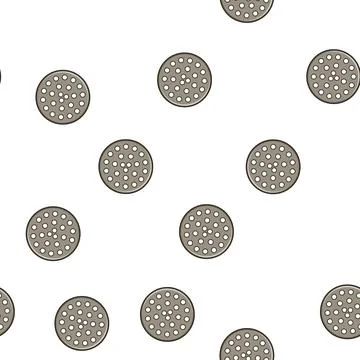 Pattern sewer drain cover cartoon vector Stock Illustration