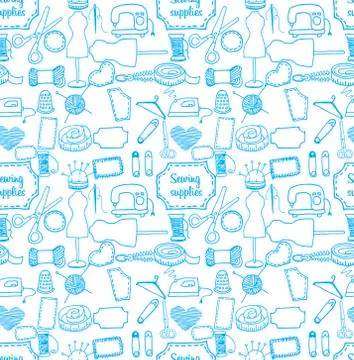 Pattern sewing accessory Doodle Stock Illustration