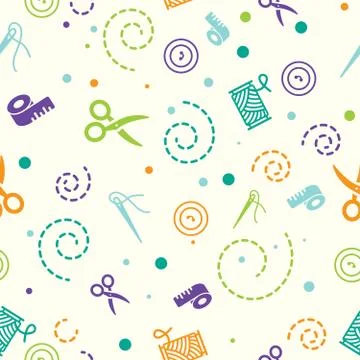 PATTERN sewing COLOR Illustrazione stock