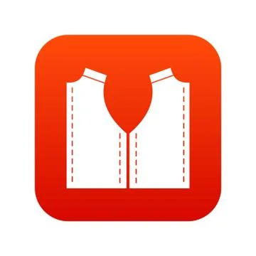 Pattern for sewing icon digital red Illustrazione stock