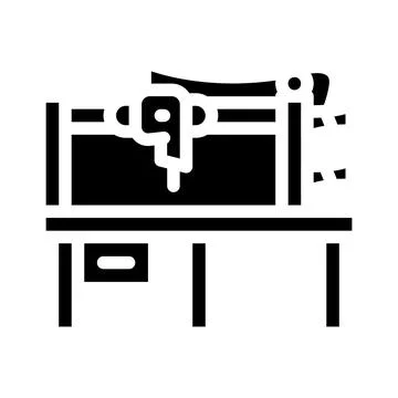 Pattern sewing machine glyph icon vector illustration イラスト素材