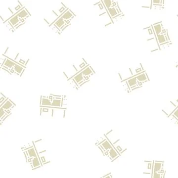 Pattern sewing machine glyph vector seamless pattern Stock Illustration