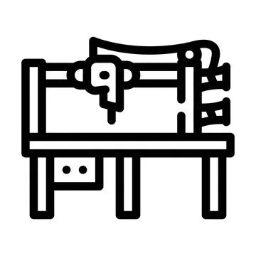 Pattern sewing machine line icon vector illustration Illustrazione stock