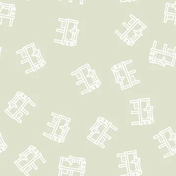 Pattern sewing machine line vector seamless pattern Stockillustratie