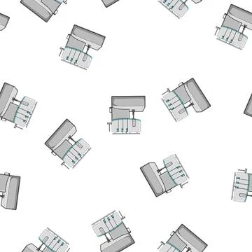 Pattern sewing overlock cartoon vector Stock Illustration
