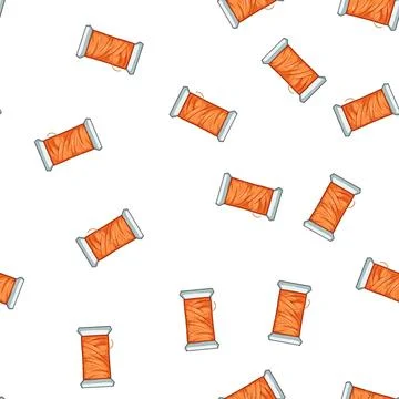 Pattern sewing thread spool cartoon vector Stock Illustration