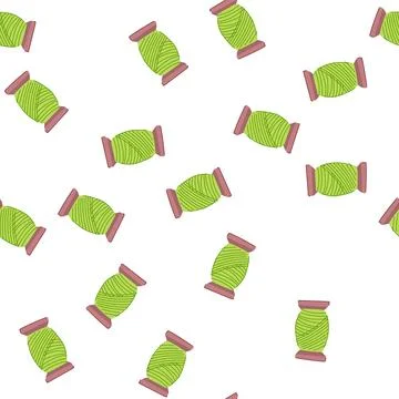 Pattern sewing thread spool cartoon vector Stock Illustration