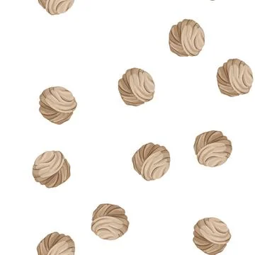 Pattern sewing yarn wool cartoon vector Stock Illustration