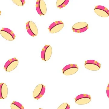 Pattern shake tambourine cartoon vector Stock Illustration