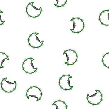 Pattern shake tambourine cartoon vector Stock Illustration