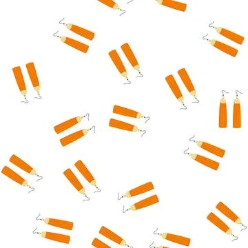 Pattern shape boho earrings cartoon vector Stock Illustration