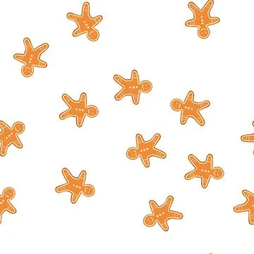 Pattern shape gingerbread cartoon vector Stock Illustration
