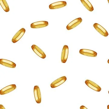 Pattern shape golden ring cartoon vector 库存插图