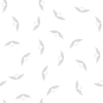 Pattern shape wing angel cartoon vector Illustrazione stock