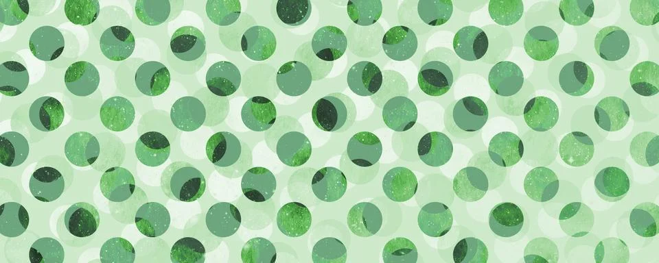 Pattern of shapes for background with green dots Stock Illustration