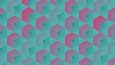 Pattern of shapes on green background. Seamless loop animation. 3d rendering 4K Stock-Footage 258219985