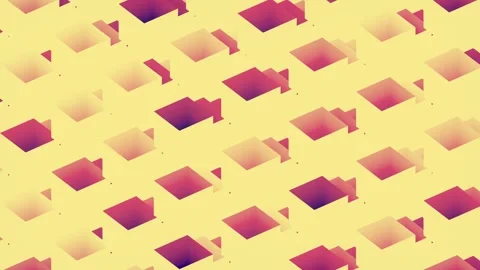 Pattern of shapes on purple background. Seamless loop animation. 3d rendering 4K Stock Footage 256015292