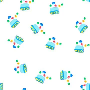Pattern shapes stacking toy cartoon vector Stock Illustration