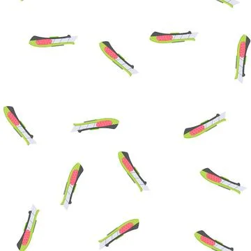 Pattern sharp cutter knife cartoon vector Stock Illustration