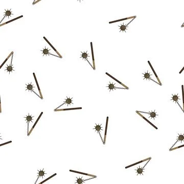 Pattern sharp medieval weapon cartoon vector Stock Illustration