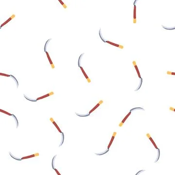 Pattern sharpen scythe cartoon vector Stock Illustration