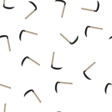 Pattern sharpen scythe cartoon vector Stockillustratie