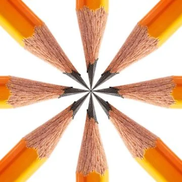 Pattern of a sharpened pencil Stock Photos