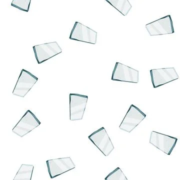 Pattern shattered glass broken shard cartoon vector Stock Illustration