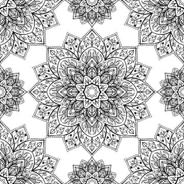 The pattern for the shawl. Stock Illustration