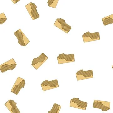 Pattern sheet torn cardboard cartoon vector Stock Illustration