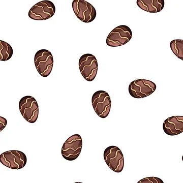 Pattern shell chocolate egg cartoon vector Stock Illustration