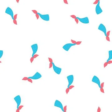 Pattern shell mermaid tail cartoon vector Illustrazione stock
