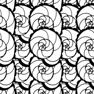 Pattern with shells Illustrazione stock