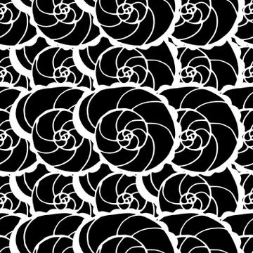 Pattern with shells Illustrazione stock