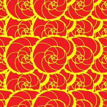 Pattern with shells Stock Illustration