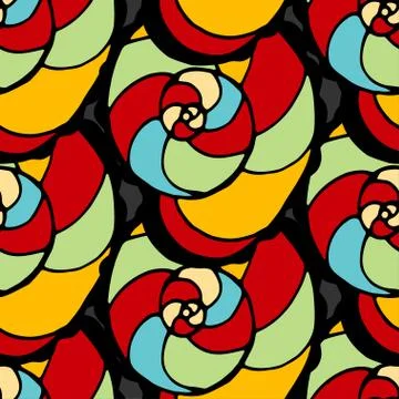 Pattern with shells Illustrazione stock