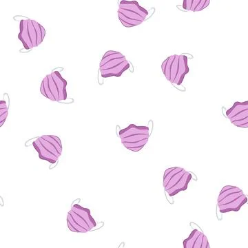 Pattern shield surgical mask cartoon vector Stock Illustration